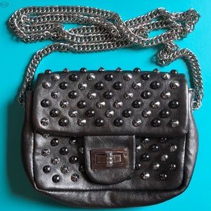 Silver studded crossbody